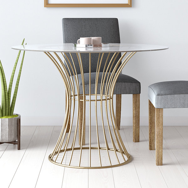 CosmoLiving by Cosmopolitan 107Cm Pedestal Dining Table & Reviews ...